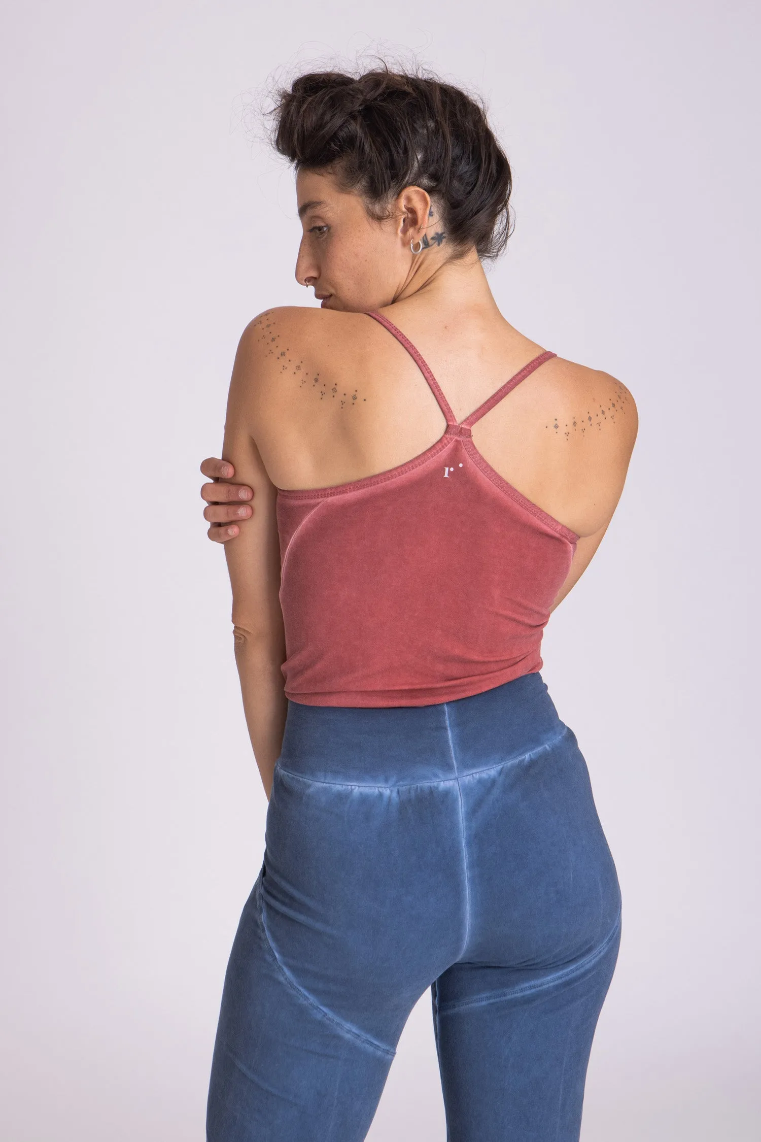 Stonewash Criss Cross Tank Top