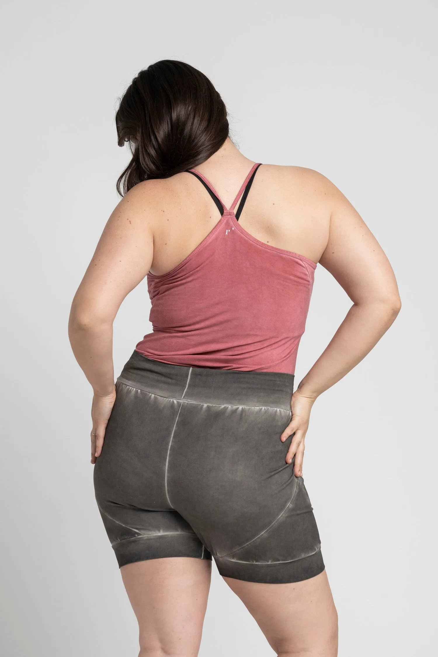 Stonewash Criss Cross Tank Top