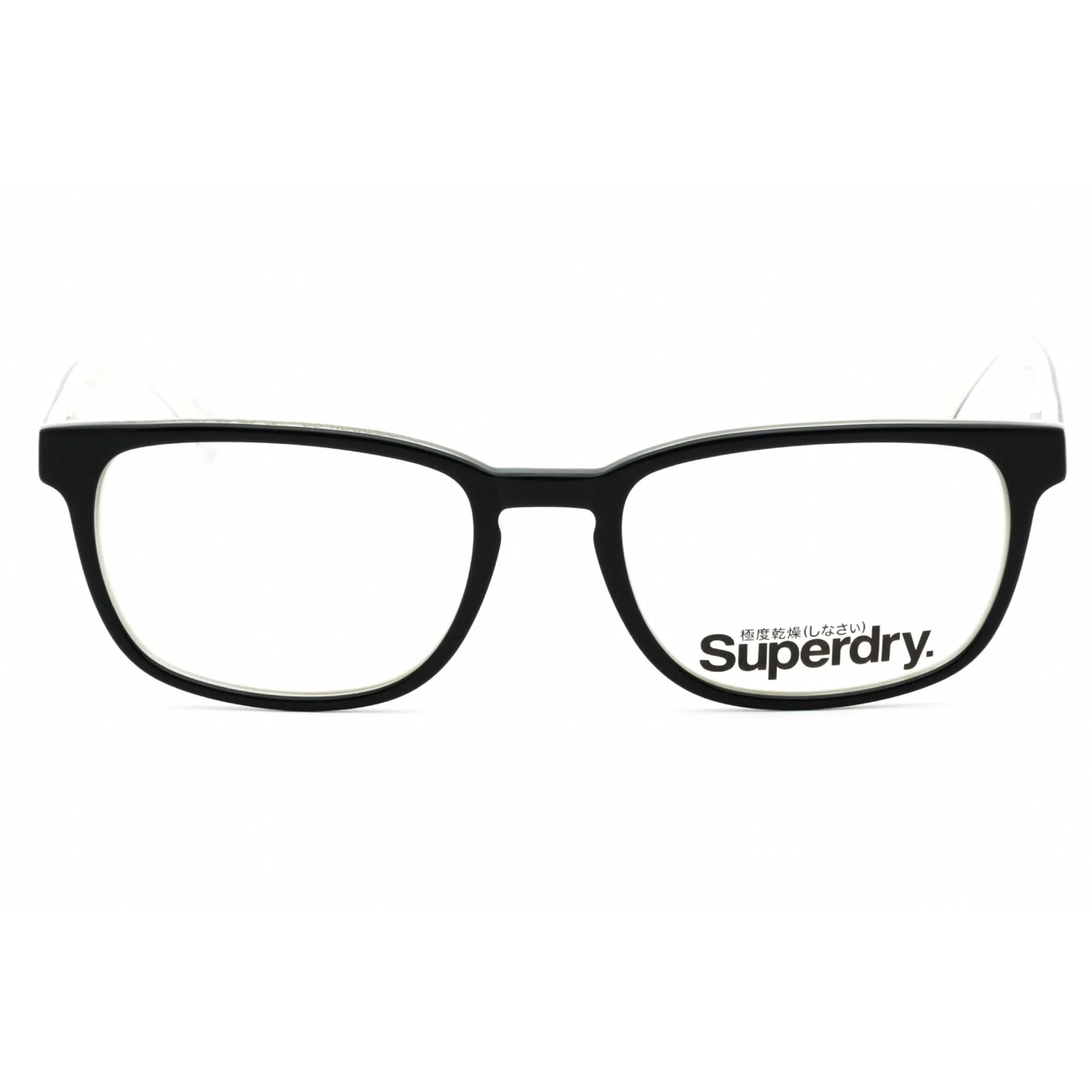 Superdry Women's Eyeglasses - Black/White Plastic Square Shape Frame | SDO-QUINN 104