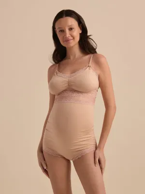 Supima Cotton® Maternity Over The Bump Boyshort Chai