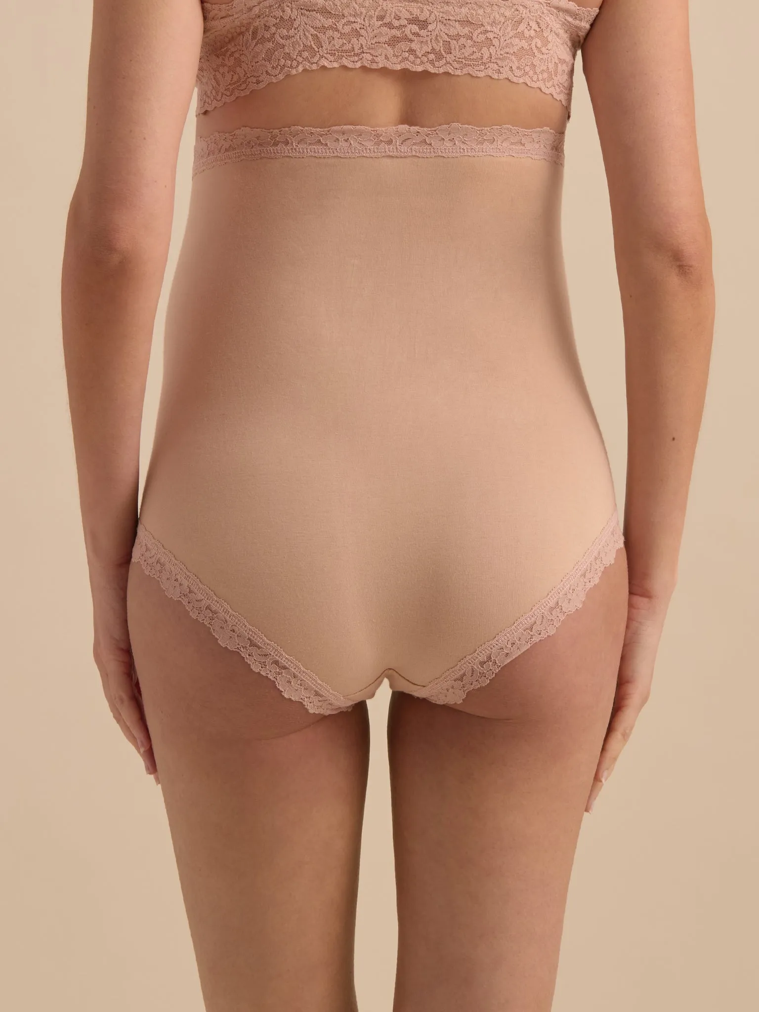 Supima Cotton® Maternity Over The Bump Boyshort Chai