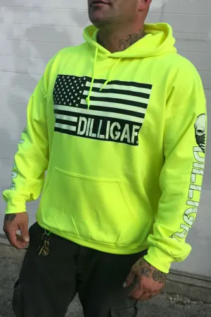 Support and Defend the USA SAFETY GREEN Dilligaf Pullover Hoodie