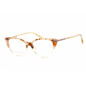 Swarovski Women's Eyeglasses - Cat Eye Shape Havana/Clear Plastic Frame | SK5425 056
