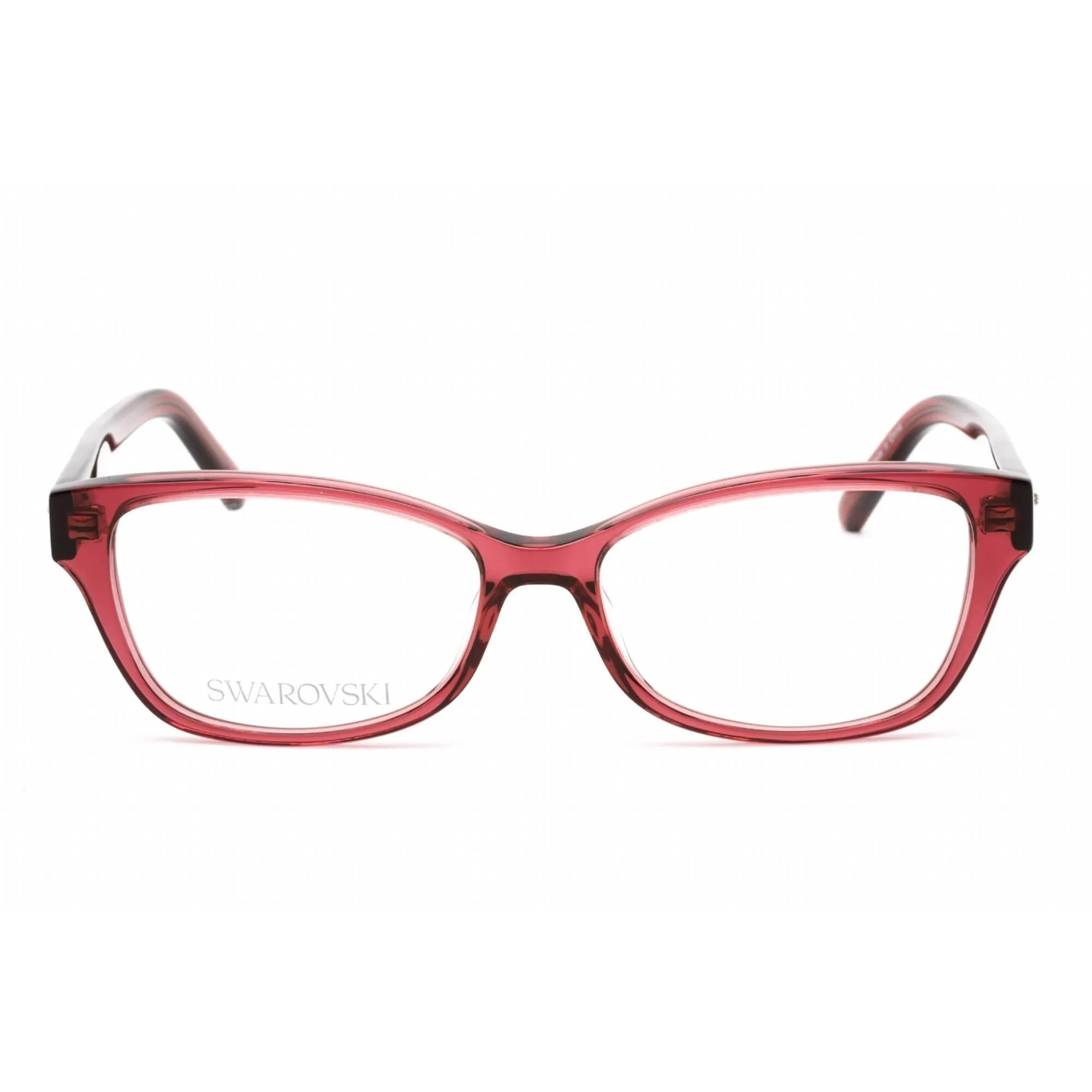Swarovski Women's Eyeglasses - Cat Eye Shape Shiny Bordeaux Plastic Frame | SK5430 069