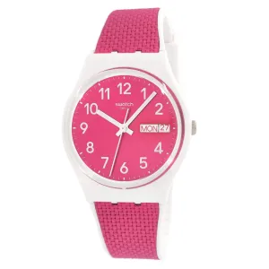Swatch Women's Watch - Swatch Essentials Berry Light Quartz Pink Dial Strap | GW713