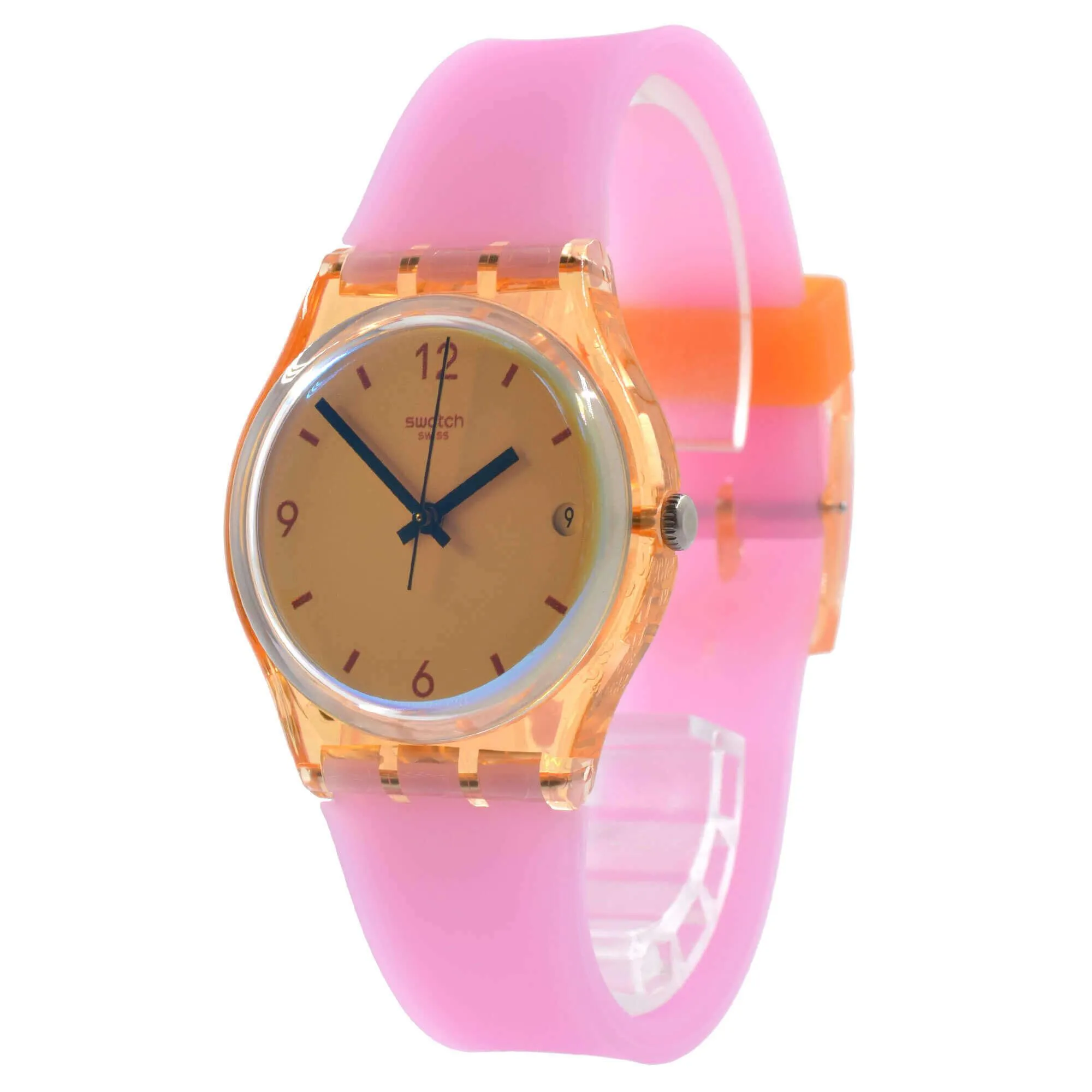 Swatch Women's Watch - The May Collection Coral Dreams Orange Dial Strap | SO28O401