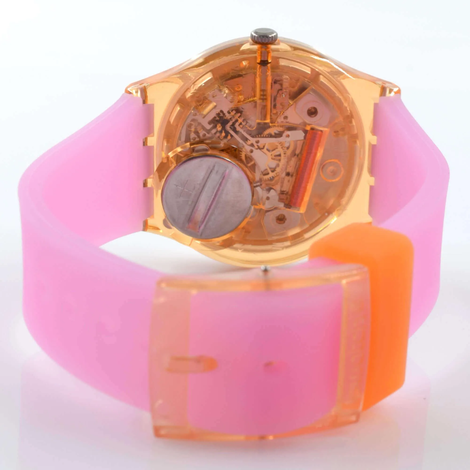 Swatch Women's Watch - The May Collection Coral Dreams Orange Dial Strap | SO28O401
