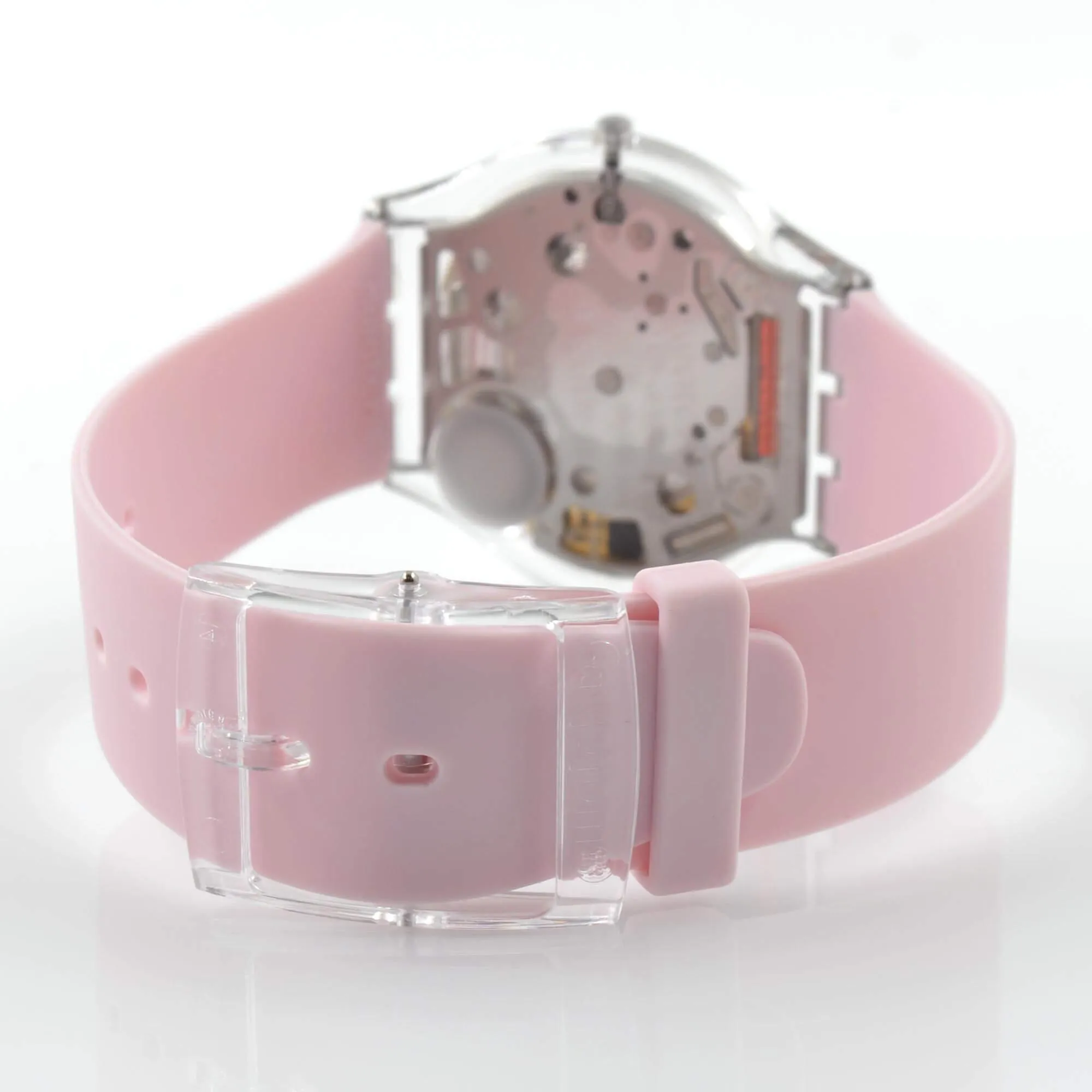Swatch Women's Watch - Time to Swatch Pink Pastel Swiss Quartz Rubber Strap | SFE111