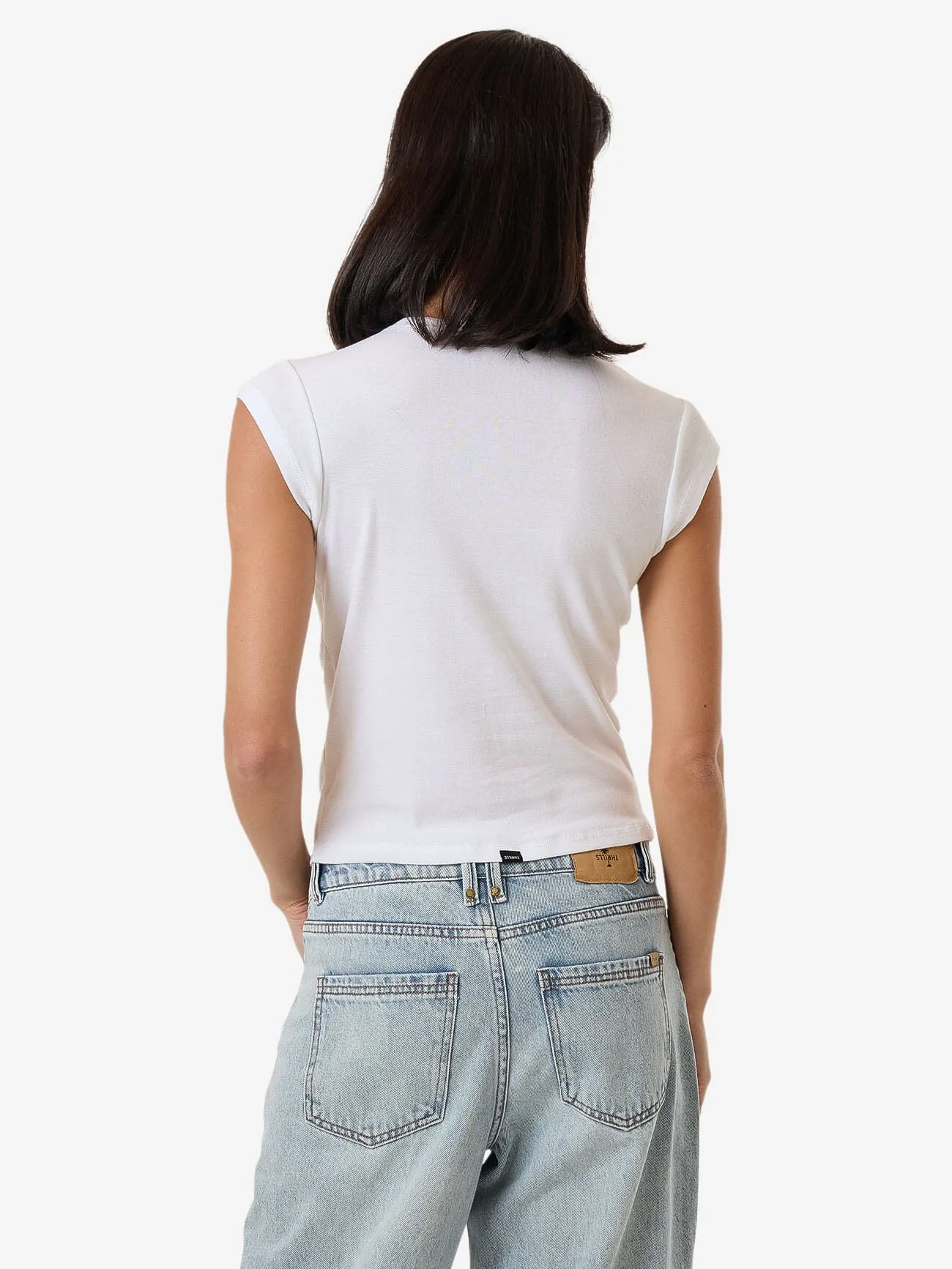 TC Foundation Cap Sleeve Tee - White