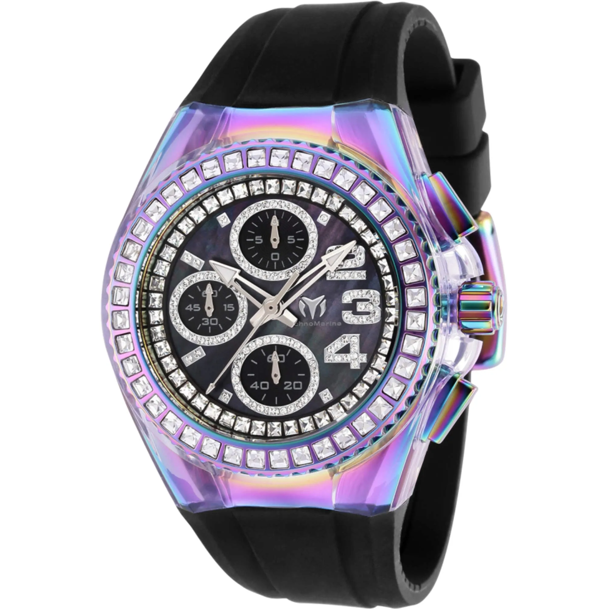 Technomarine Women's Crystal Watch - Cruise Glitz Iridescent Case Strap | TM-121065