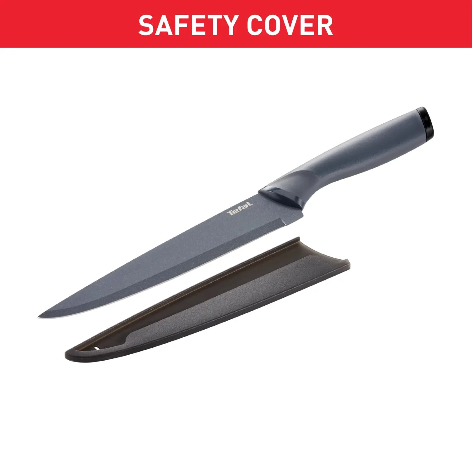 Tefal Fresh Kitchen Non-Stick Stainless Steel Slicing Knife 20cm K1221205