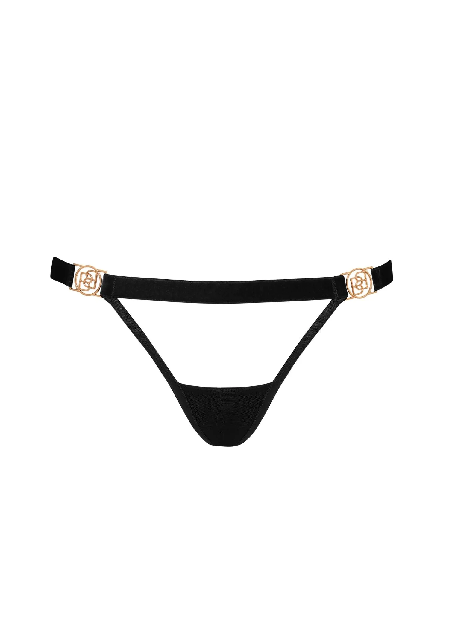 Thalia Open Back Panty (Black)
