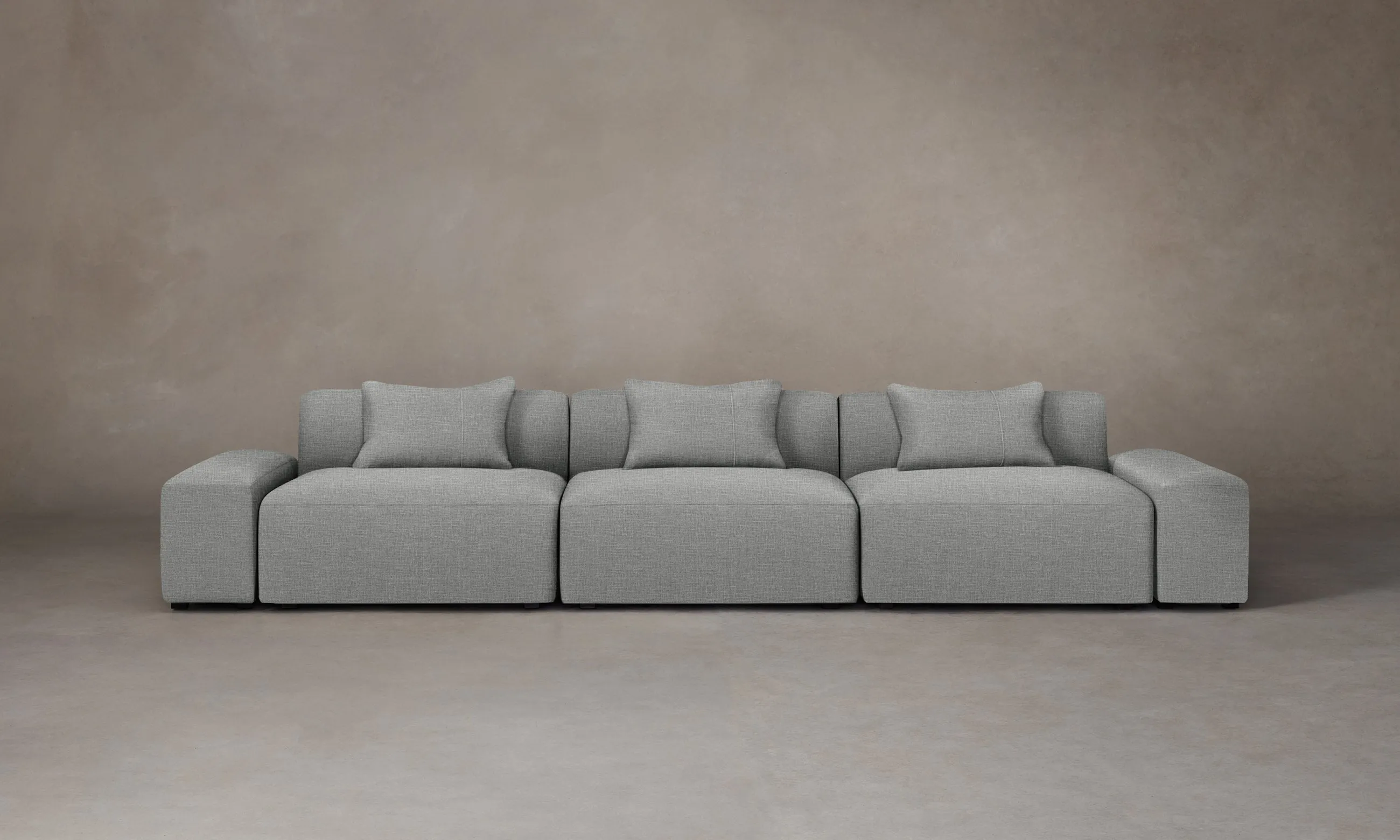 The Breuer Modular Sectional - Performance Woven Chenille Rain