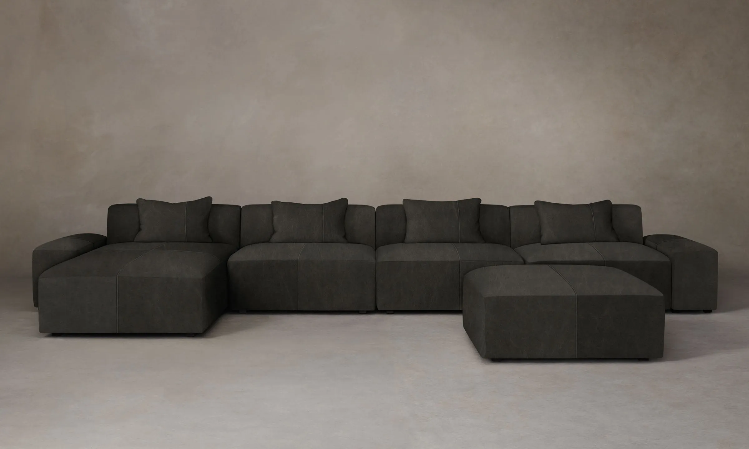The Breuer Modular Sectional - Tuscan Leather Seal