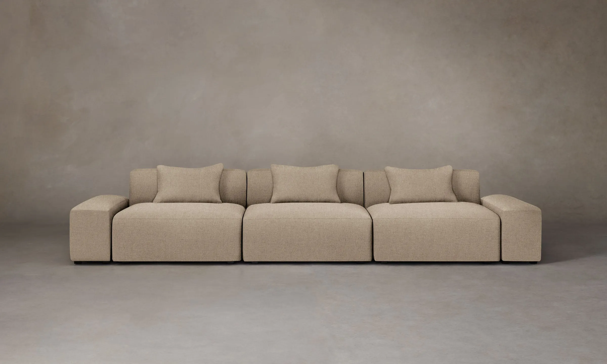 The Breuer Modular Sofa - Italian Brushed Wool Fox