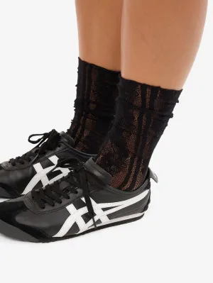 Thrills 2 Pack Lace Sock - White - Black