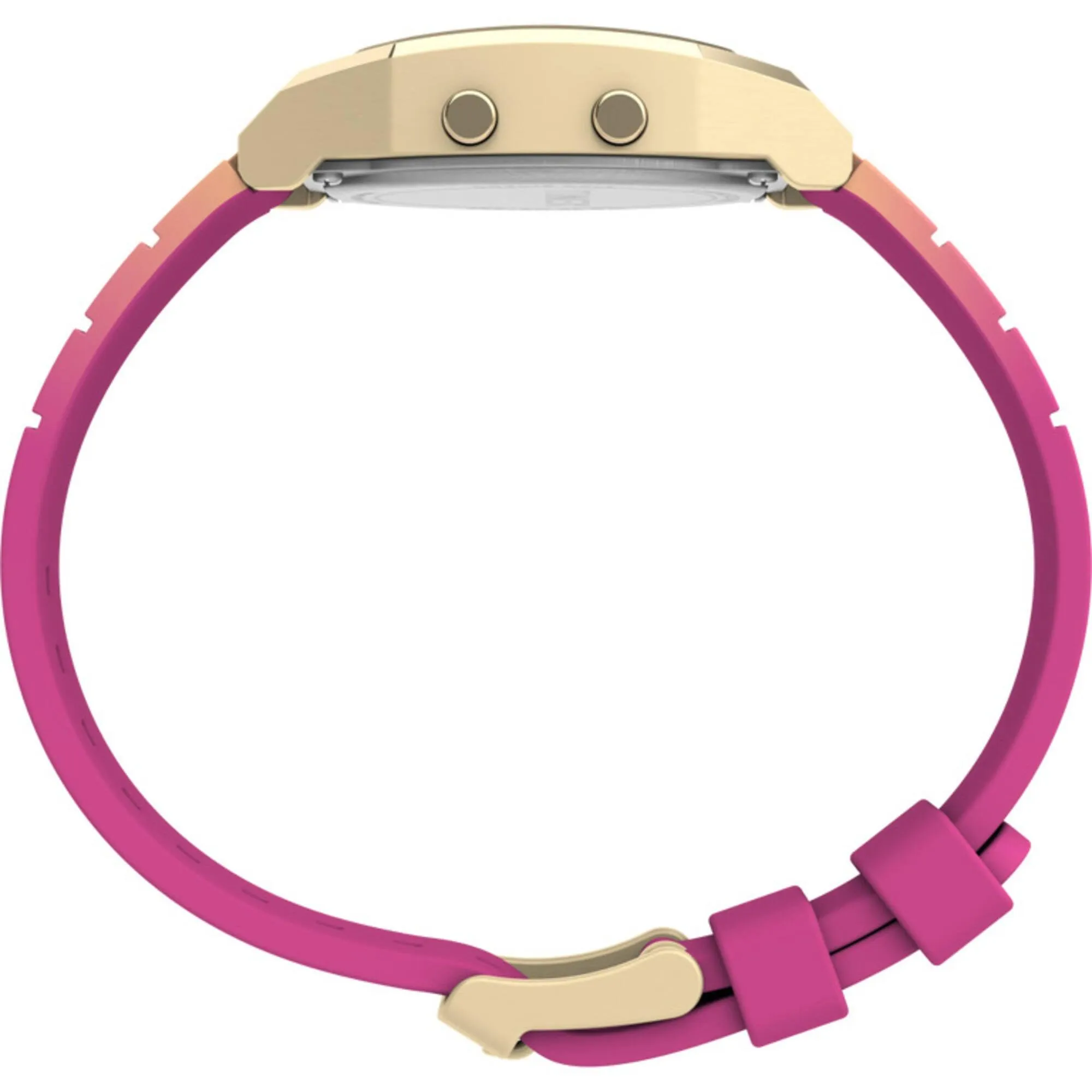 Timex Women's Digital Watch - T80 Chronograph Alarm Pink Resin Strap | TW2V74400YB