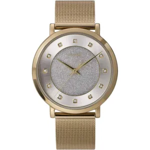 Timex Women's Watch - Celestial Opulence Silver Dial Yellow Gold Steel | TW2U67100