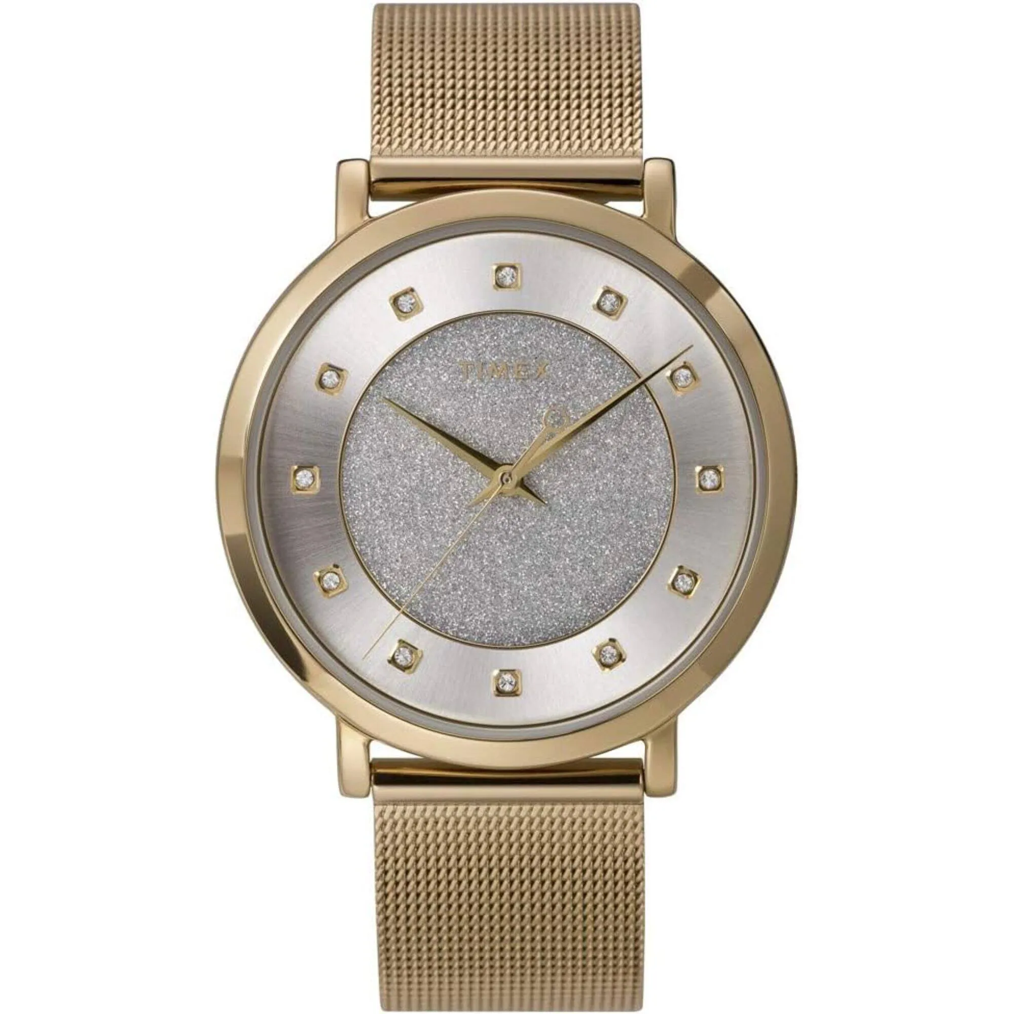 Timex Women's Watch - Celestial Opulence Silver Dial Yellow Gold Steel | TW2U67100
