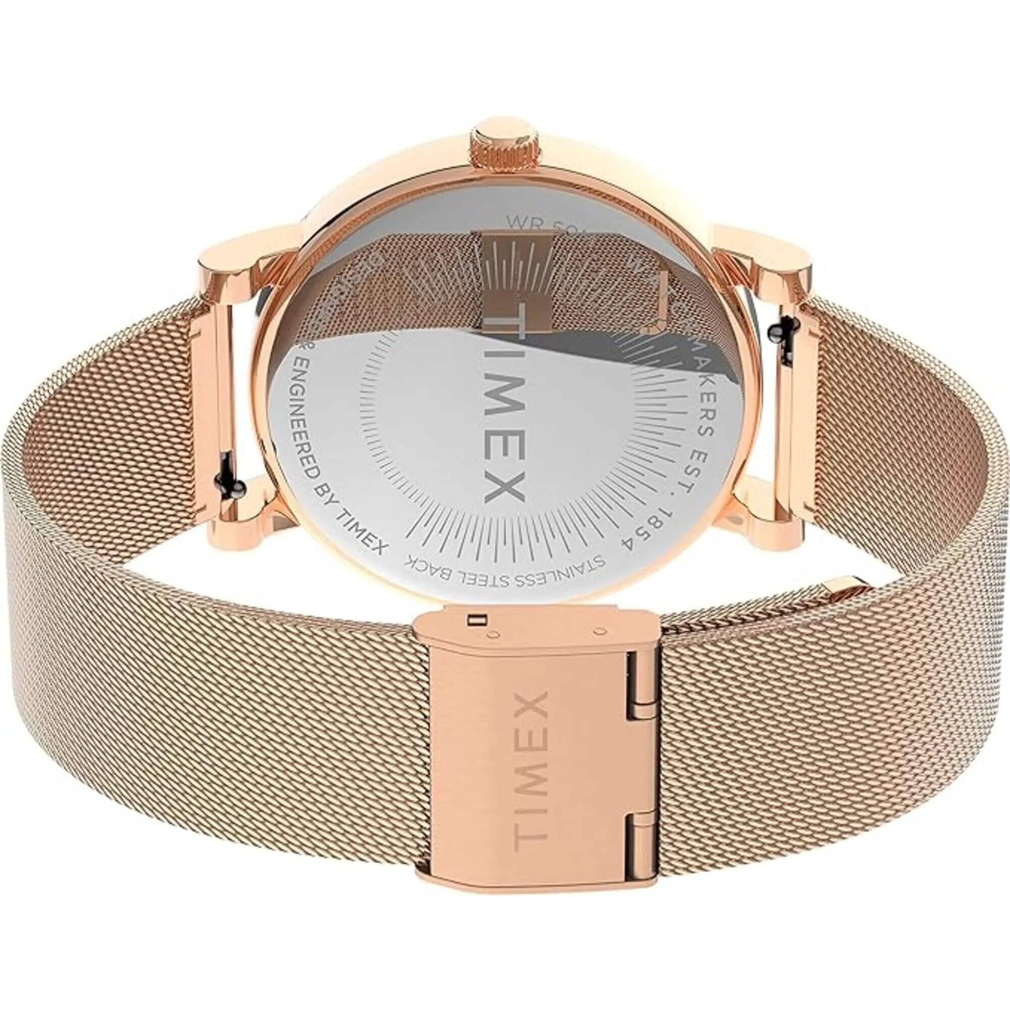 Timex Women's Watch - Crystal Opulence Rose Gold Steel Mesh Bracelet | TW2V31200VQ