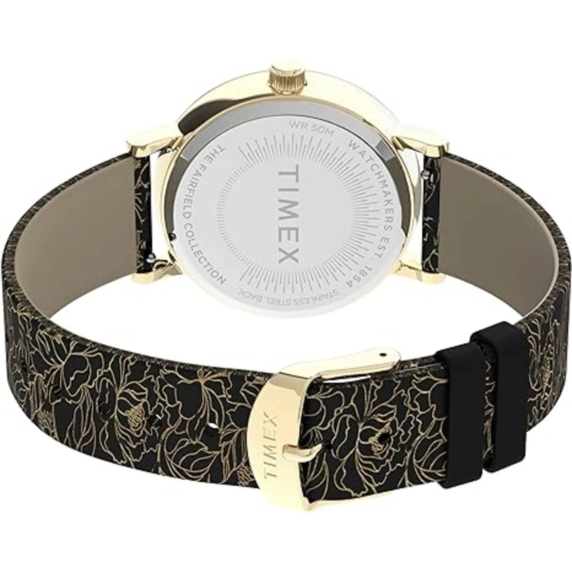 Timex Women's Watch - Fairfield White Dial Floral Pattern Strap Quartz | TW2U40700VQ