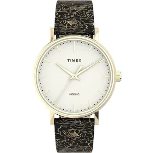 Timex Women's Watch - Fairfield White Dial Floral Pattern Strap Quartz | TW2U40700VQ