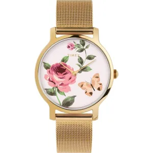 Timex Women's Watch - Full Bloom Yellow Gold Stainless Steel Bracelet | TW2U19100
