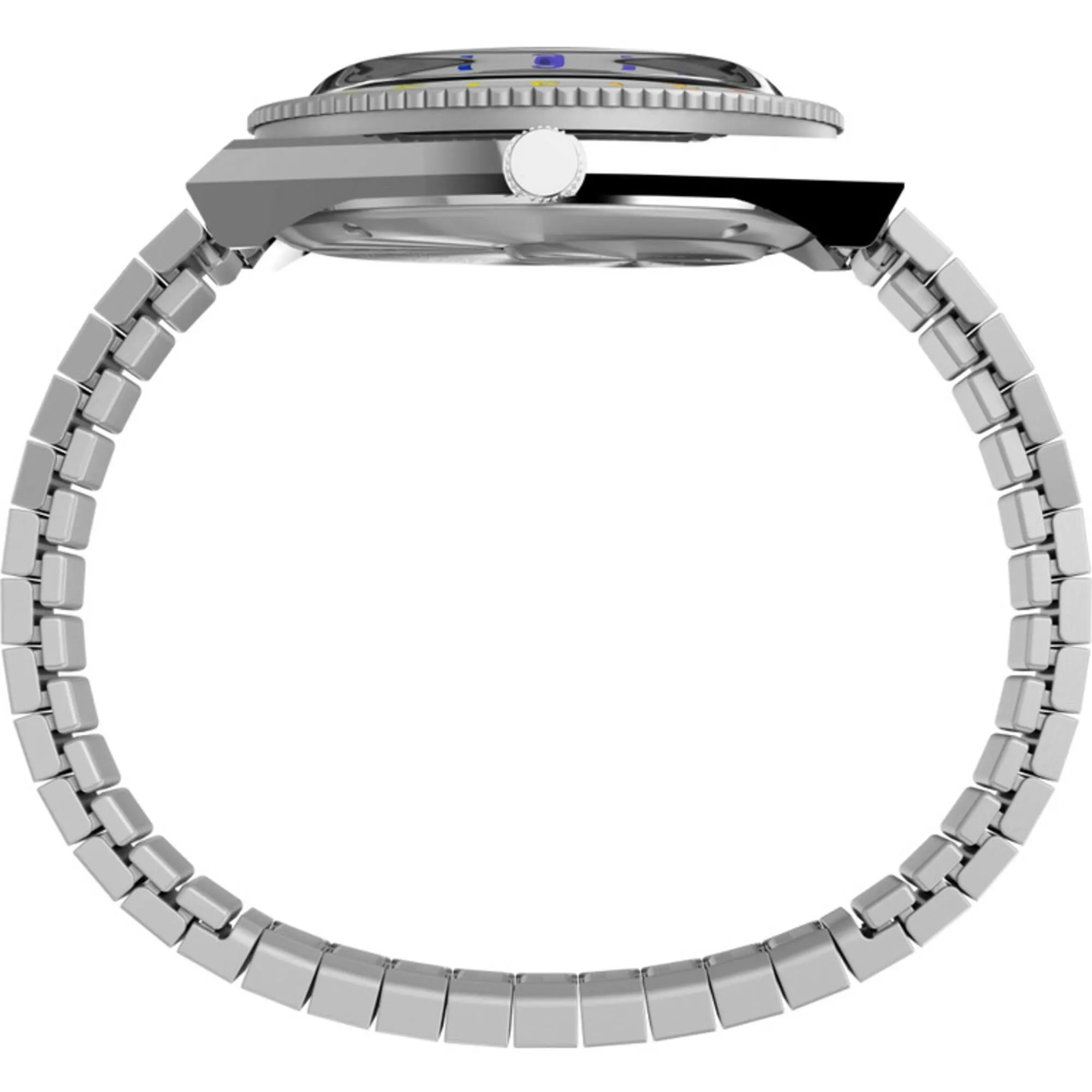Timex Women's Watch - Q Date Display White Dial Steel Expansion Band | TW2V66000VQ