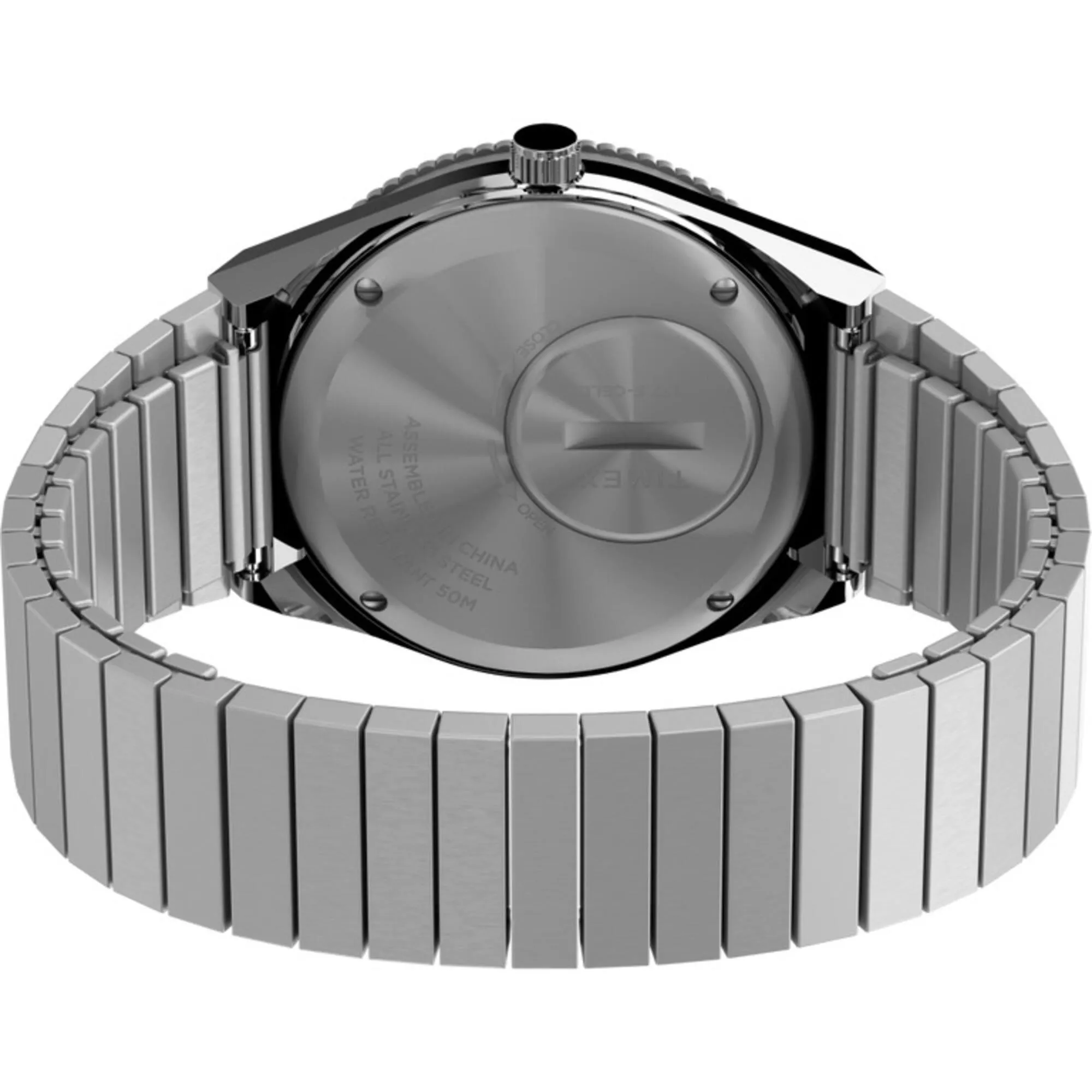 Timex Women's Watch - Q Date Display White Dial Steel Expansion Band | TW2V66000VQ
