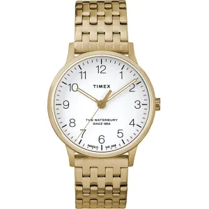 Timex Women's Watch - Waterbury Steel Case White Dial Yellow Gold Bracelet | TW2R72700