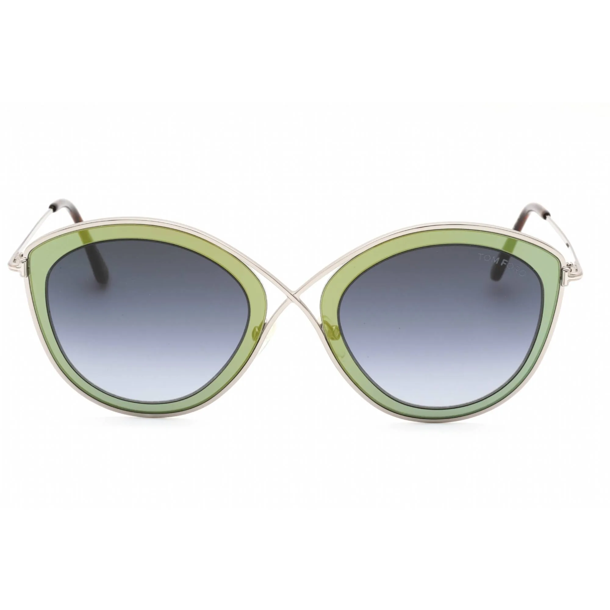 Tom Ford Women's Sunglasses - Grey Metal Full Rim Butterfly Shape Frame | FT0604 20B