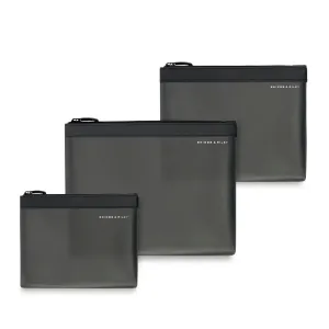 Travel Essentials Translucent Pouch Set - Black