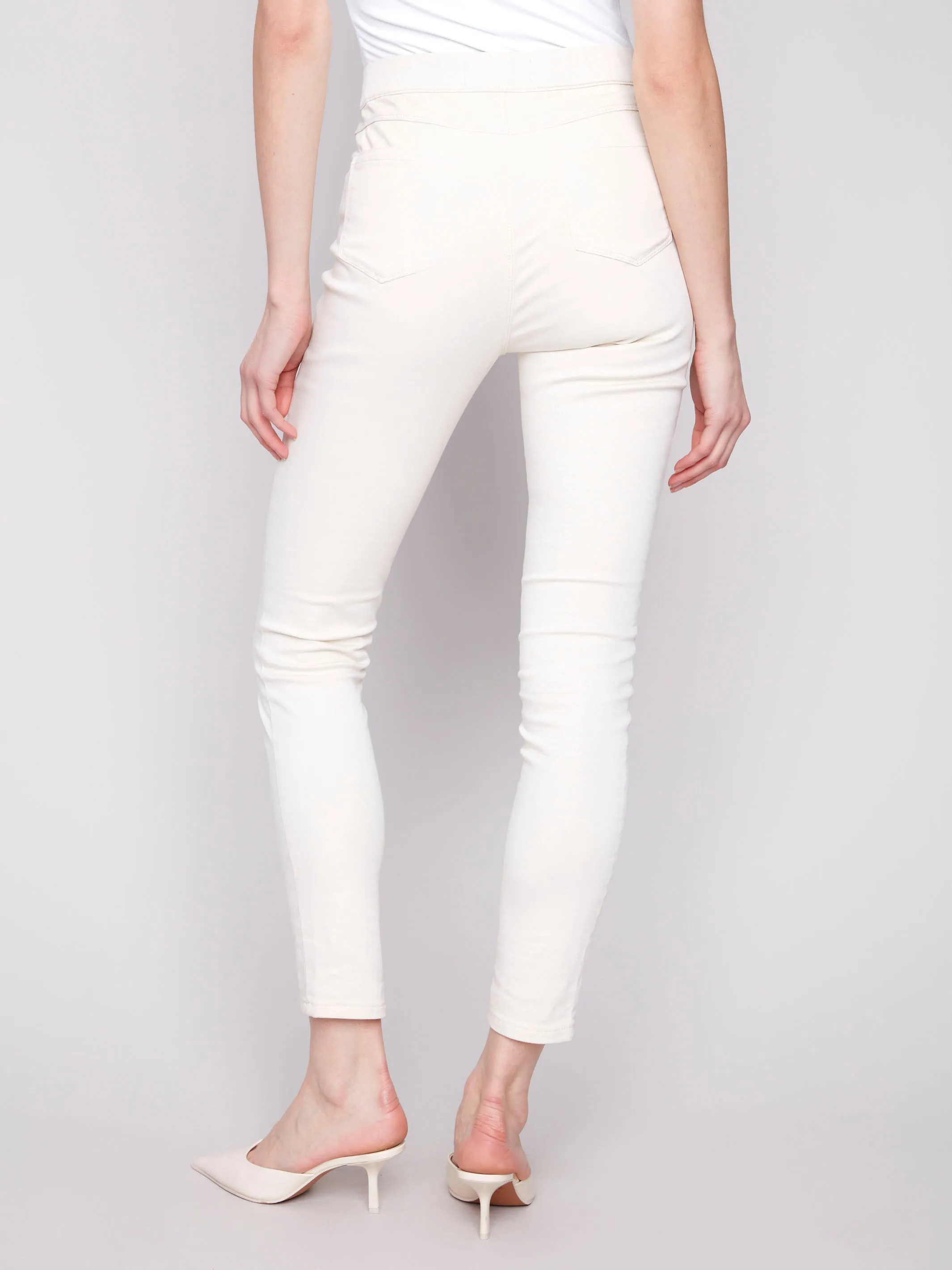 Twill Pull-On Pants - Natural