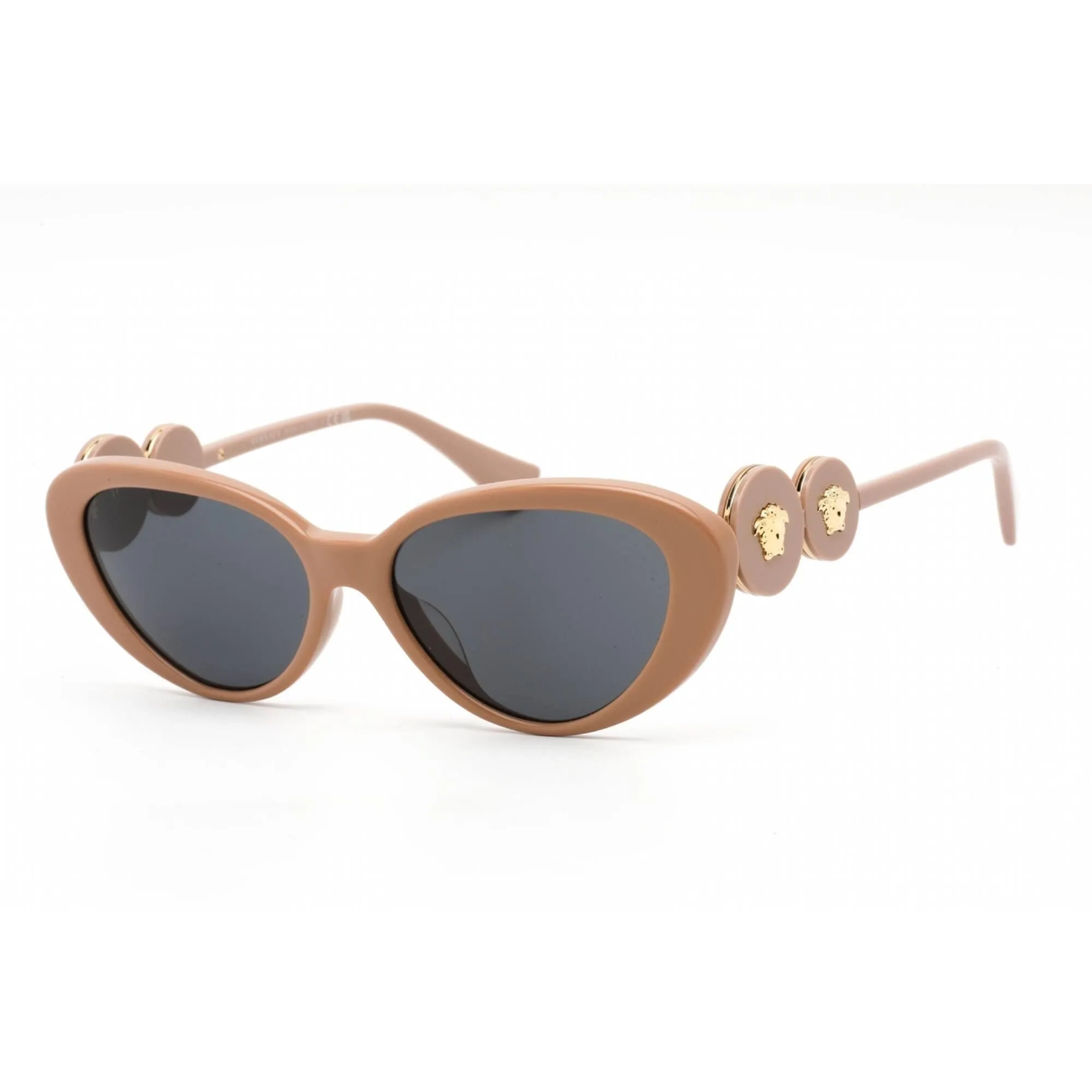 Versace Women's Sunglasses - Full Rim Beige Plastic Cat Eye Frame | VE4433U 538387