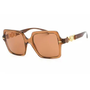 Versace Women's Sunglasses - Transparent Brown Acetate/Metal Square | 0VE4441 5028/O