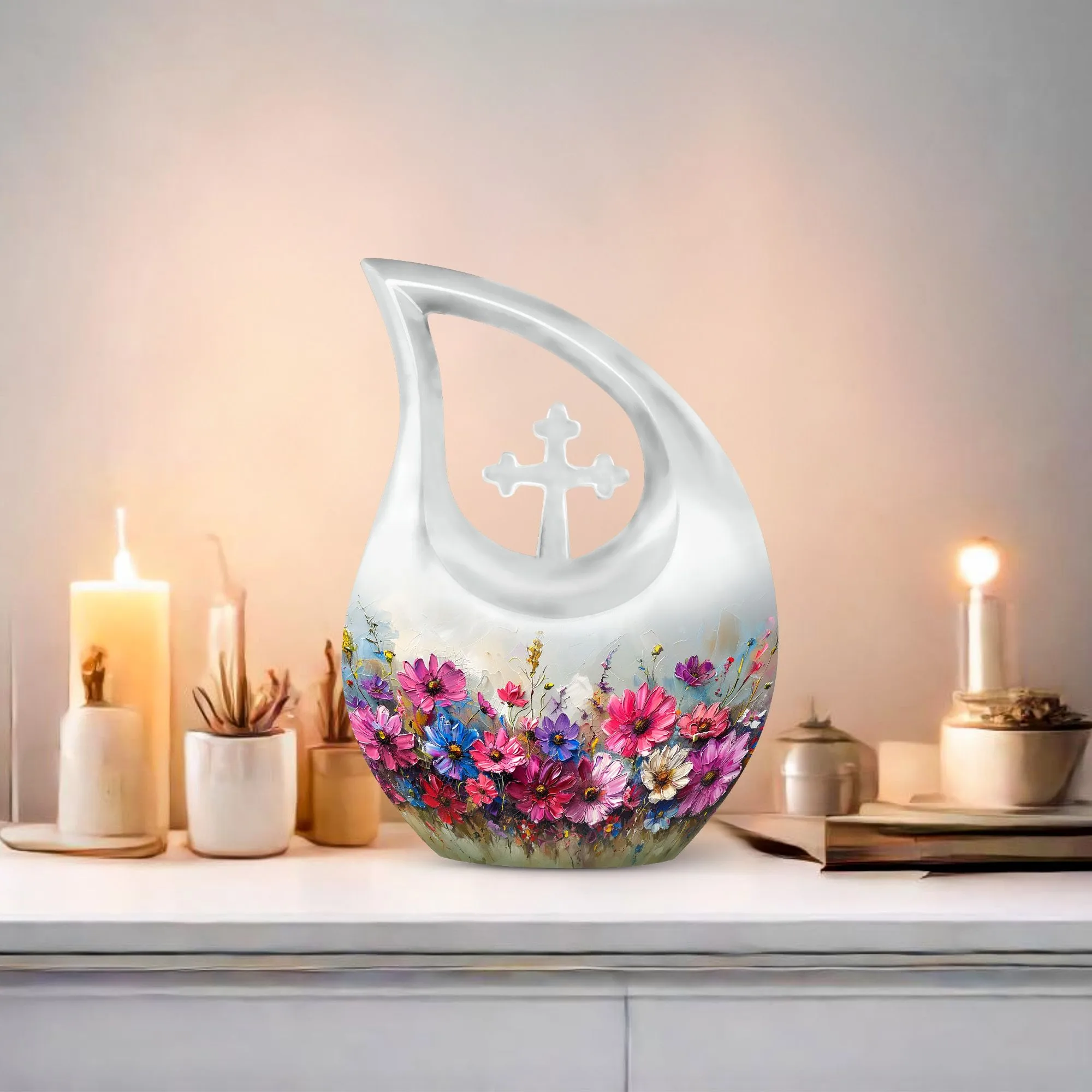 Vibrant Canvas A: Uniquely Designed Dual Memorial Urn