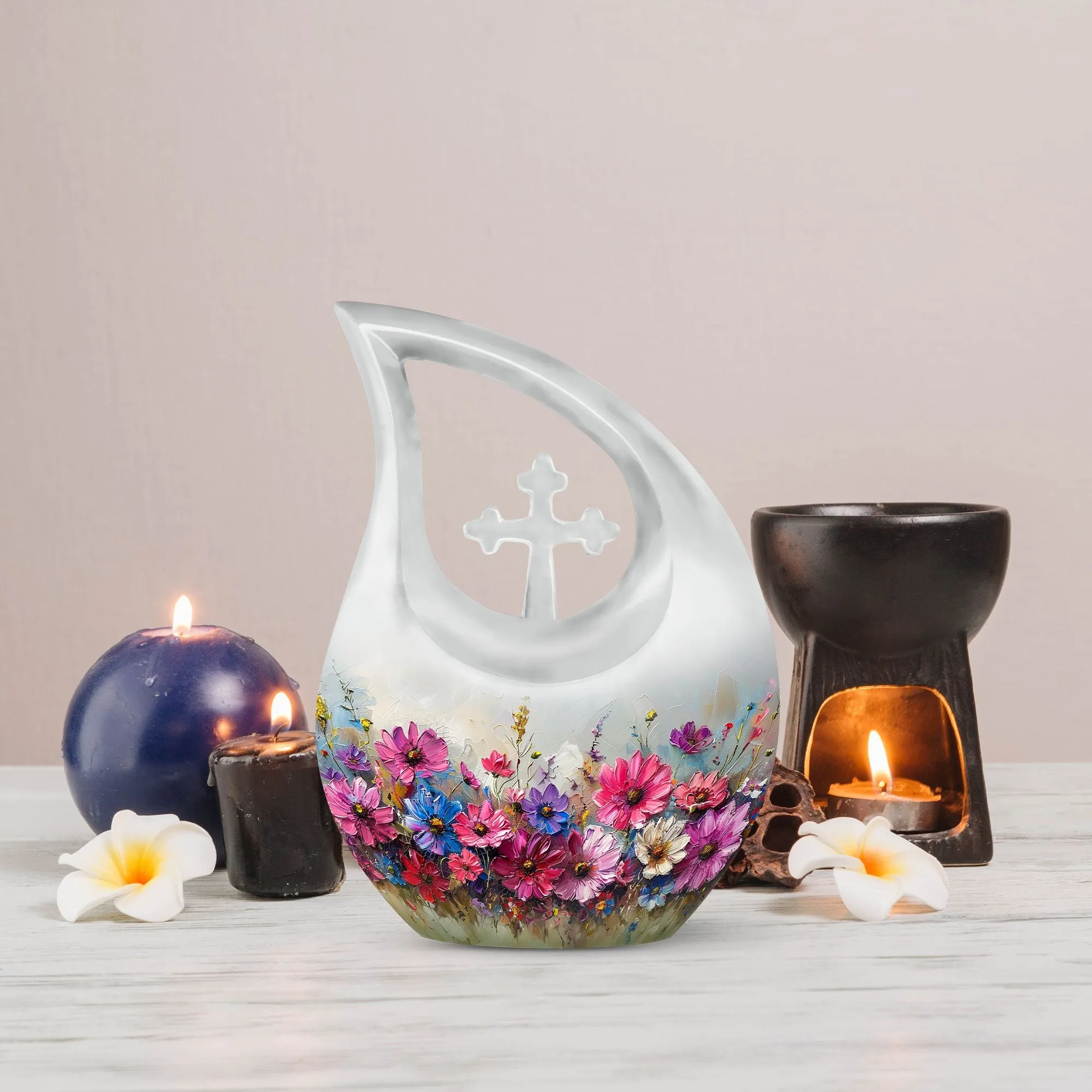 Vibrant Canvas A: Uniquely Designed Dual Memorial Urn
