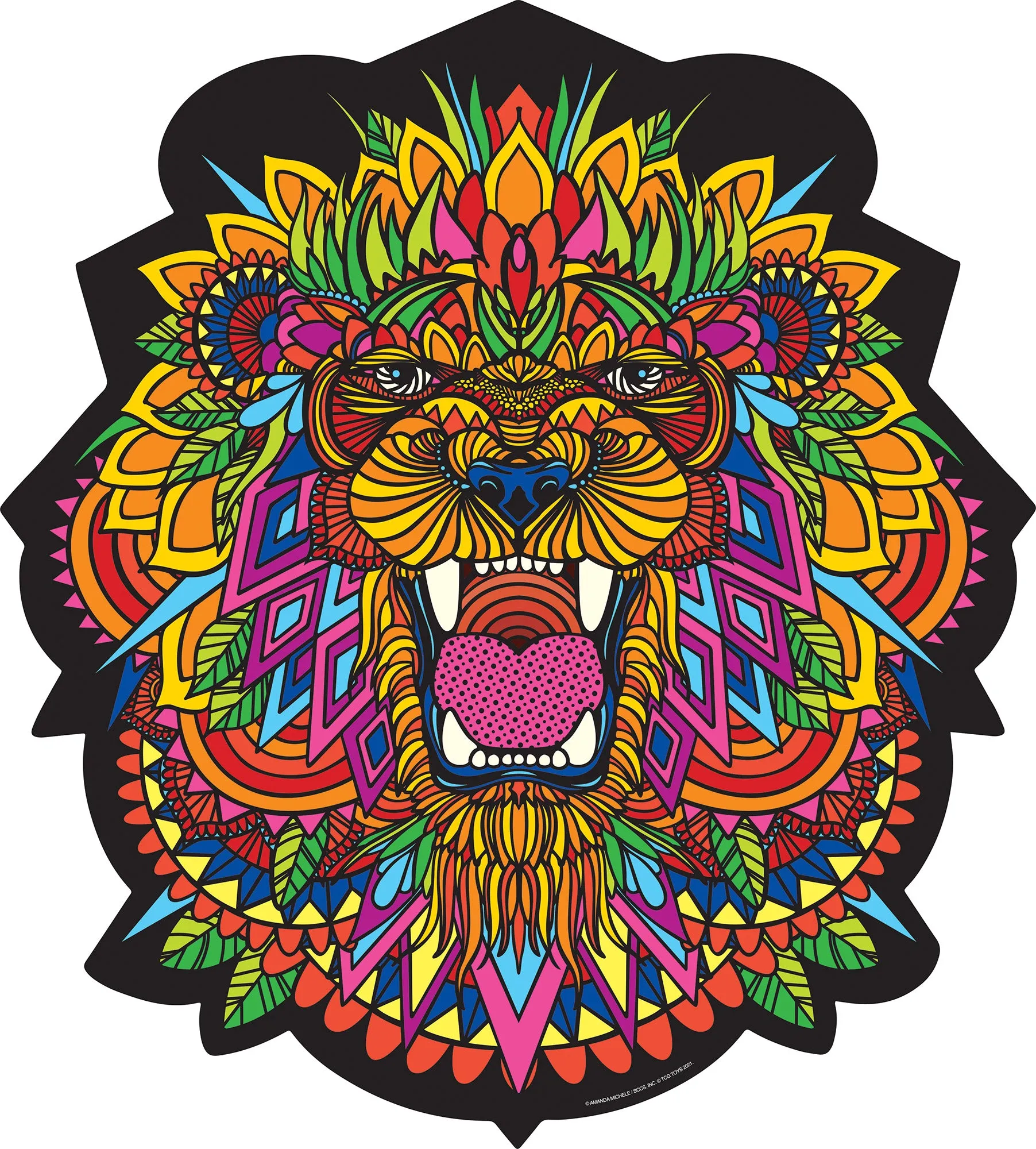Vibrant Lion-Shaped Jigsaw Puzzle - 300 pc