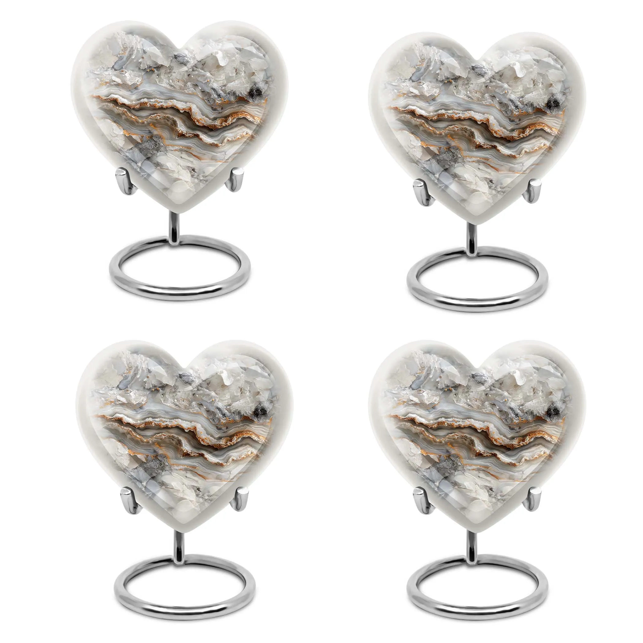 Vibrant Swirl Abstract Heart: Personalizable Cremation Urn