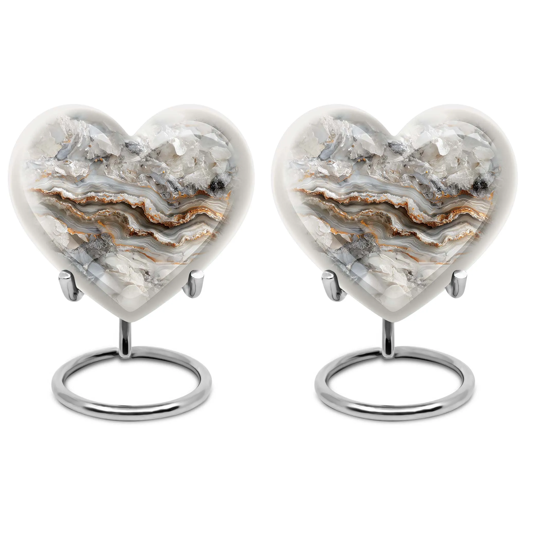 Vibrant Swirl Abstract Heart: Personalizable Cremation Urn