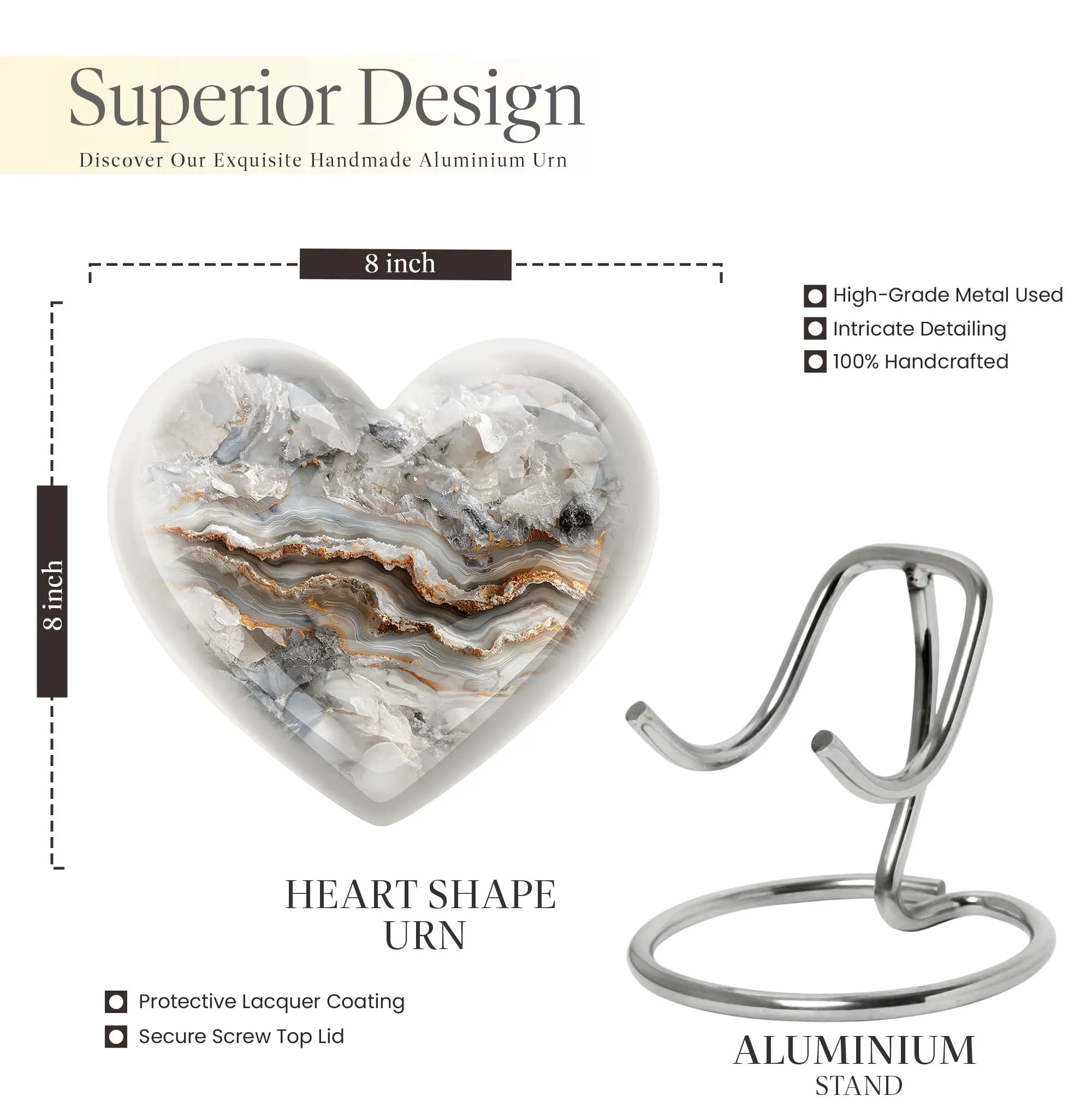 Vibrant Swirl Abstract Heart: Personalizable Cremation Urn