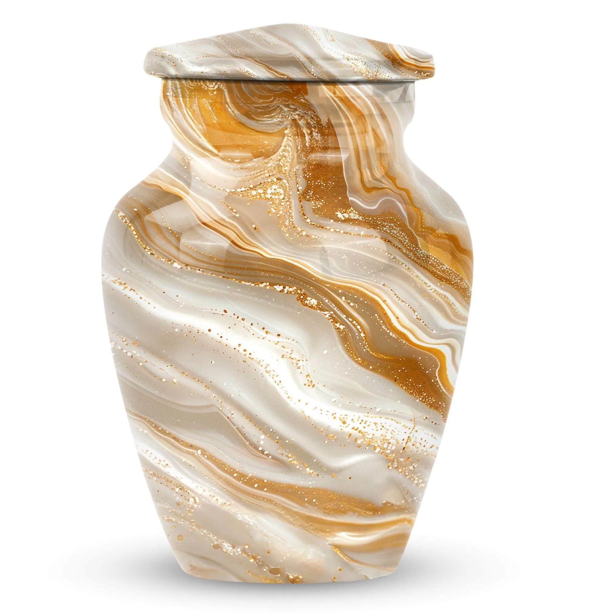Vibrant Swirl Cremation Urn - Memorial Human Urn for Ashes