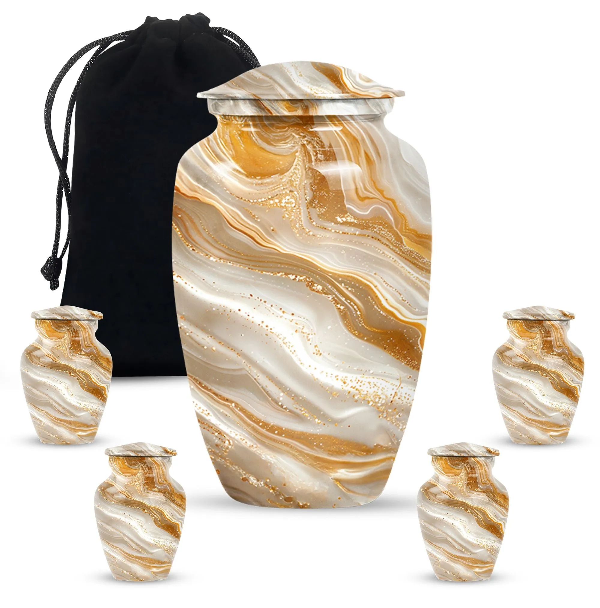 Vibrant Swirl Cremation Urn - Memorial Human Urn for Ashes