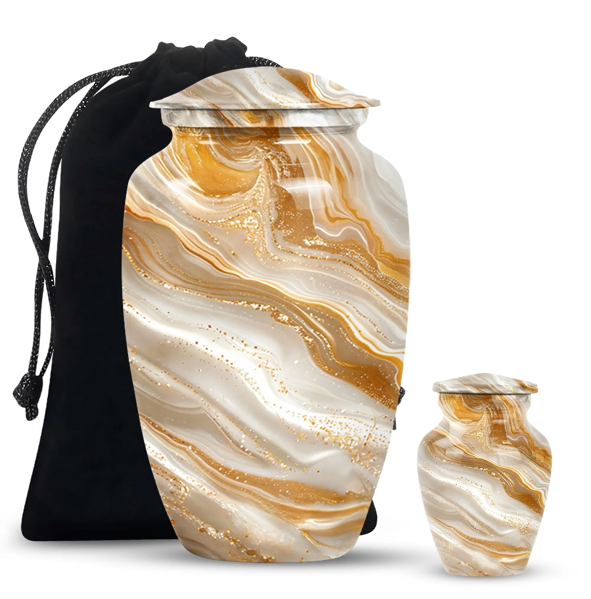 Vibrant Swirl Cremation Urn - Memorial Human Urn for Ashes