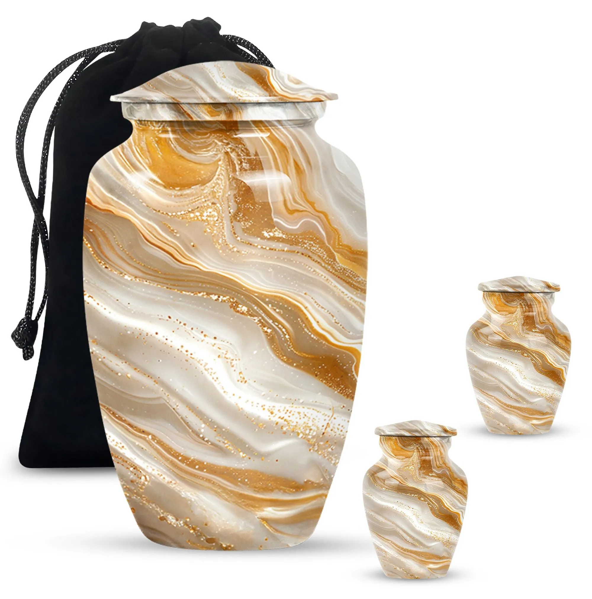 Vibrant Swirl Cremation Urn - Memorial Human Urn for Ashes