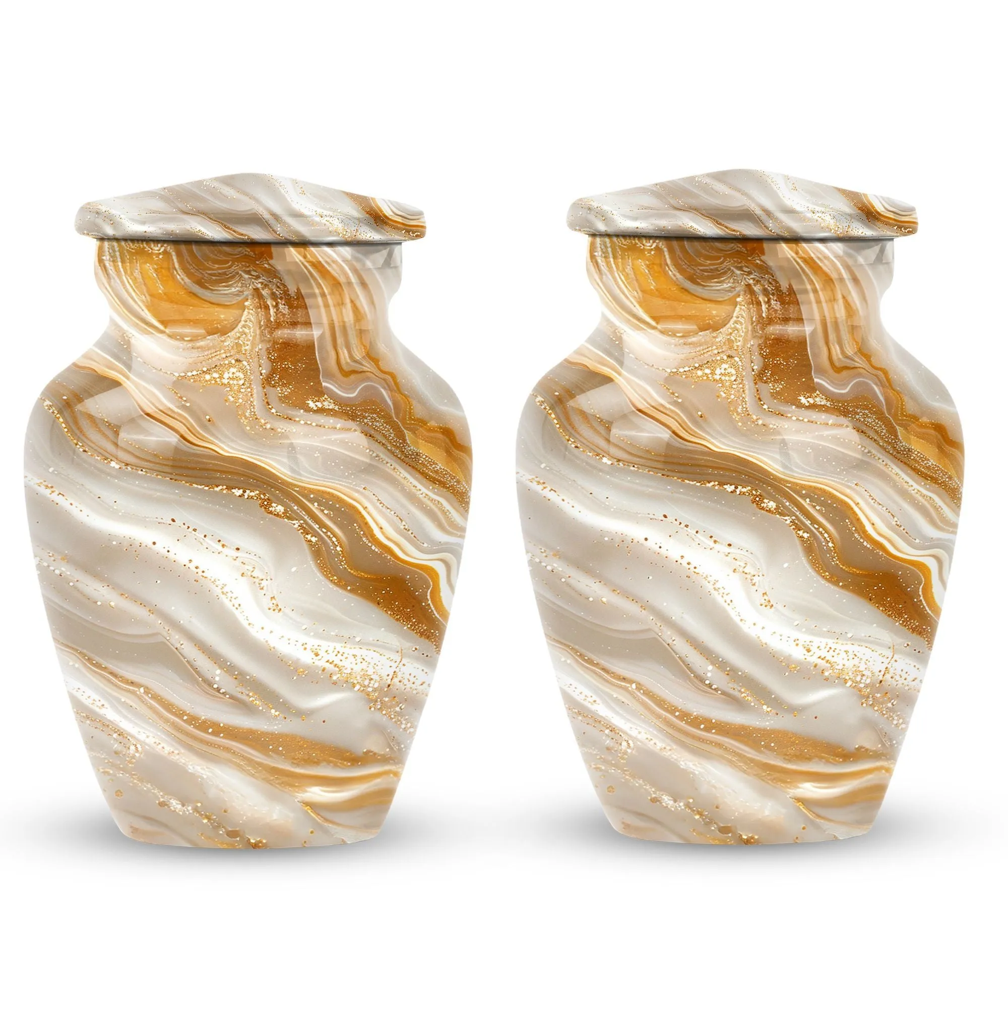 Vibrant Swirl Cremation Urn - Memorial Human Urn for Ashes