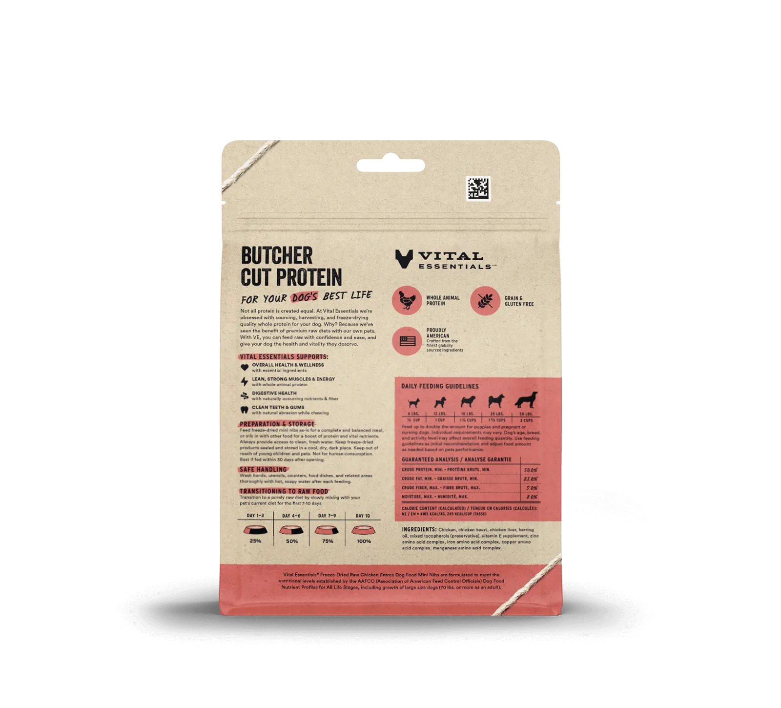 Vital Essentials Chicken Entree Mini Nibs Freeze-Dried Raw Dog Food
