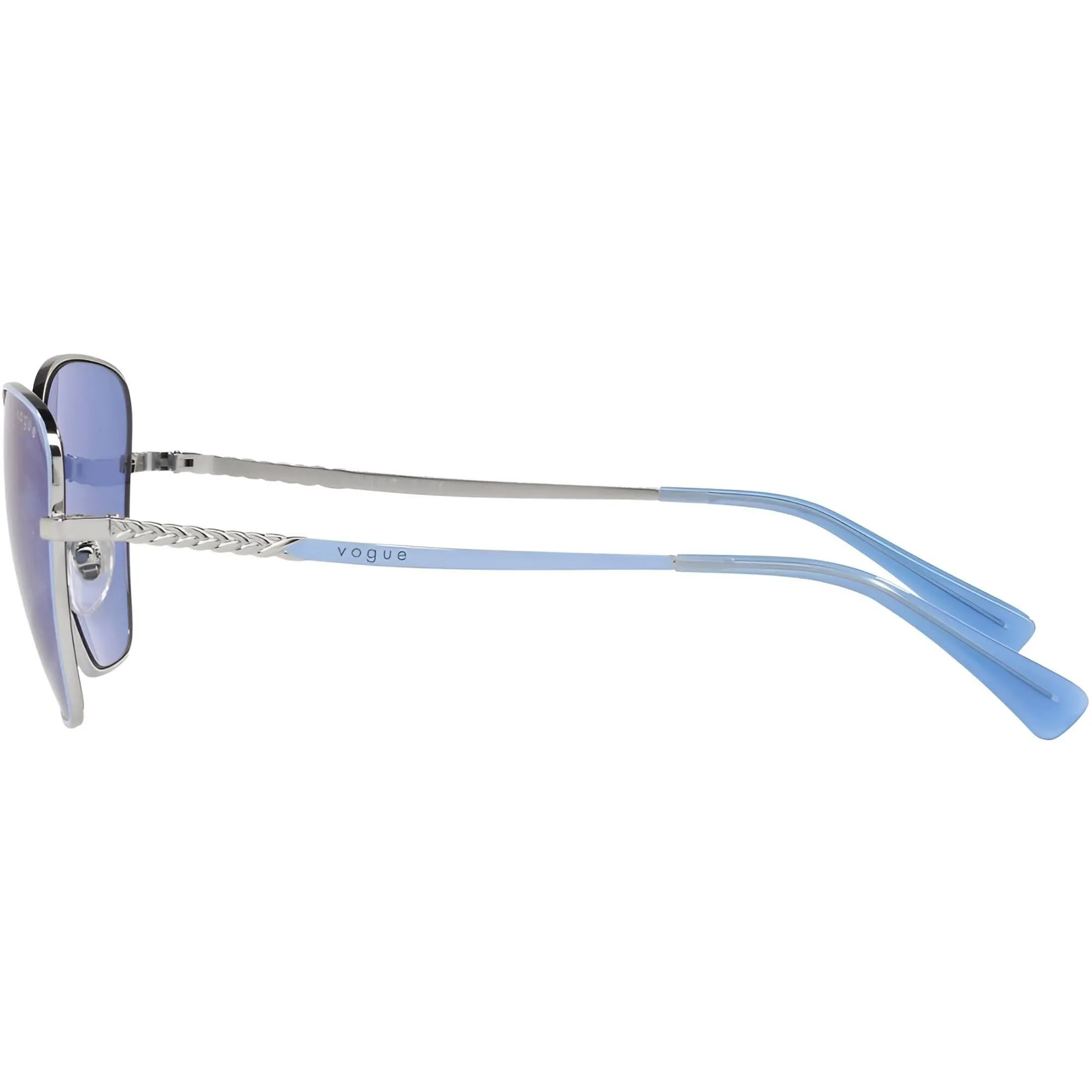Vogue Women's Sunglasses - Top Mauve/Silver Frame Dark Violet Lens | 0VO4197S 323/7658