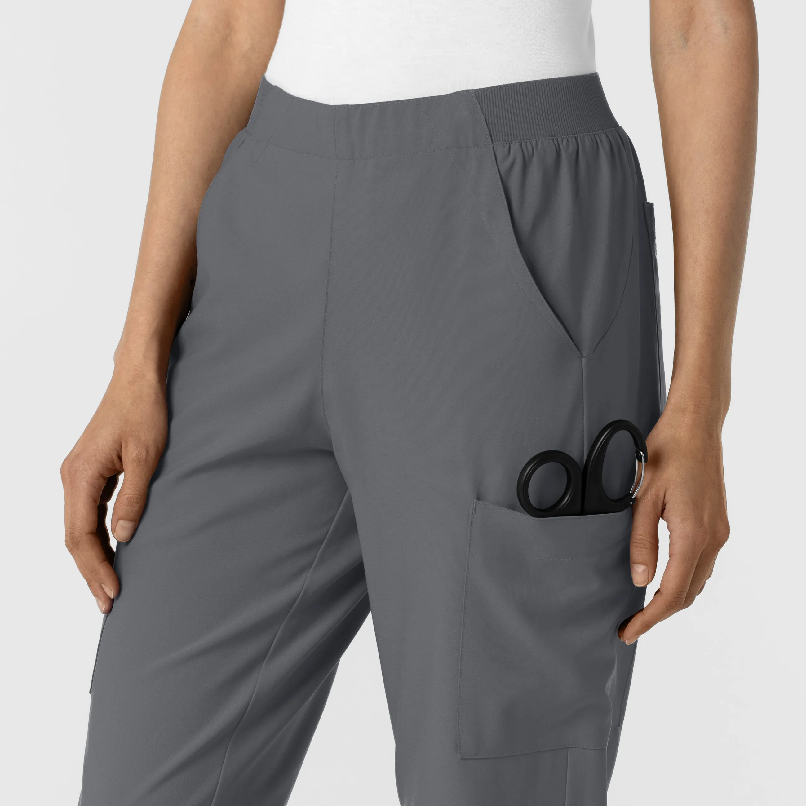 W123 Women's Cargo Utility Scrub Pant - Pewter