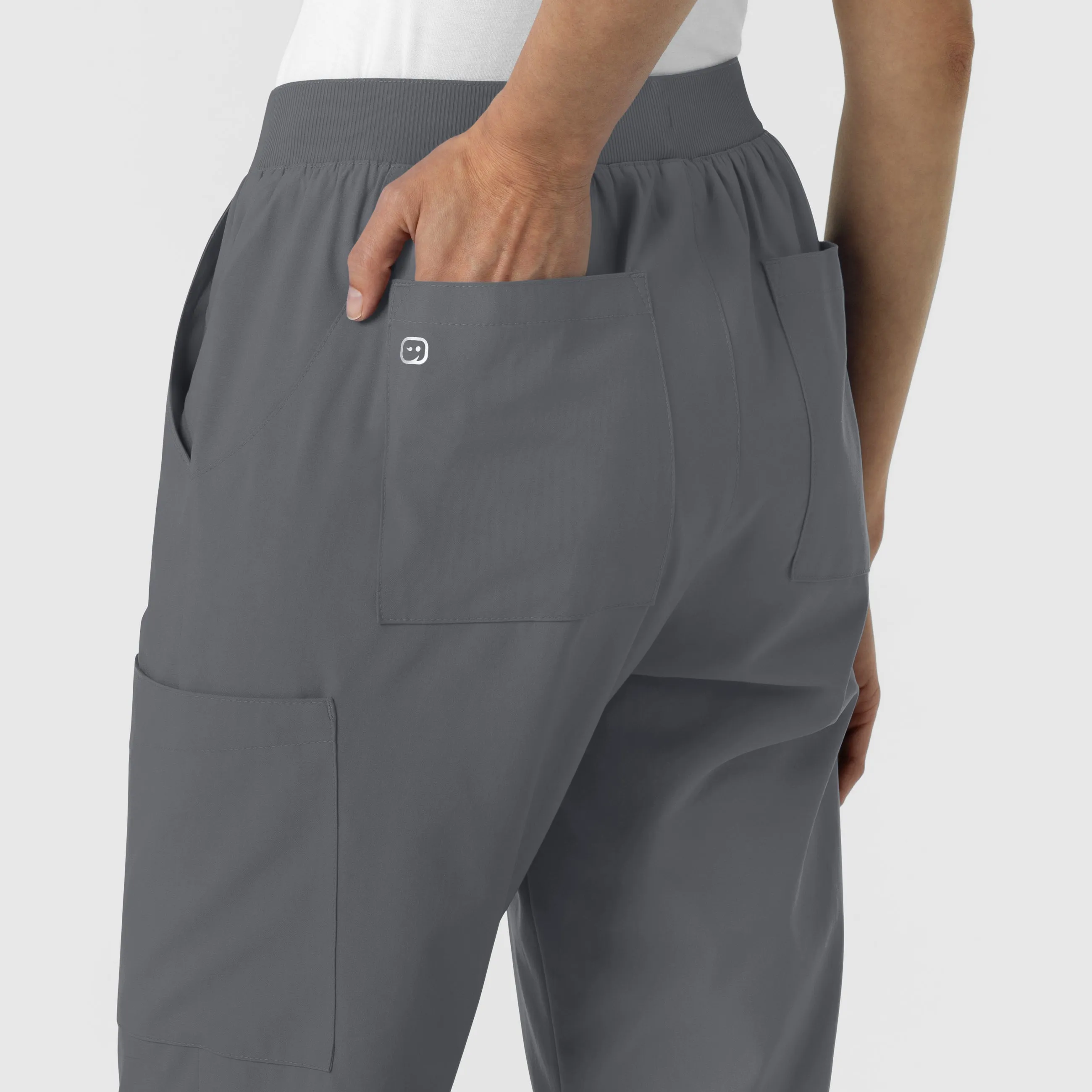 W123 Women's Cargo Utility Scrub Pant - Pewter